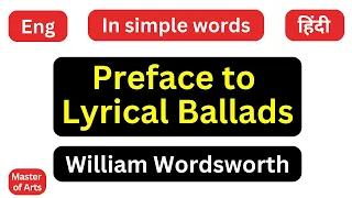 Preface to the Lyrical Ballads by William Wordsworth Summary British Literature 2 MA Semester 1