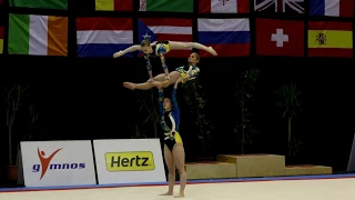 FIG Acro World Cup 2013 Maia - BEL W3 Sen Balance - Schollier, Van Betsbrugge and Van Overberghe