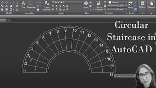 How to Draw Circular Staircase in AutoCAD #autocad