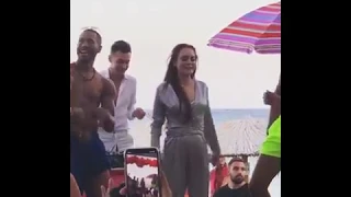 Lindsay Lohan's viral dance moves at her Lohan Beach House Mykonos