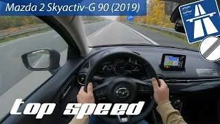 Mazda 2 Skyactiv-G 90 (2019) - Autobahn Top Speed Drive