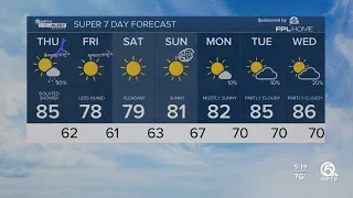 WPTV First Alert Weather forecast, morning of March 28, 2024