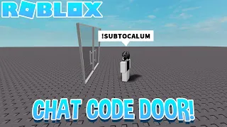 How to make CHAT CODE DOOR! | Roblox Studio