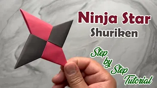 HOW TO MAKE A PAPER NINJA STAR (SHURIKEN) | ORIGAMI NINJA STAR
