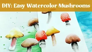 DIY Easy Watercolor Mushroom Painting for Beginners