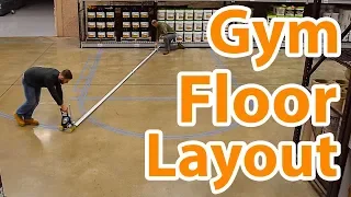 Gym Floor Layout with Game Line Tape Machine and Bona SuperSport Paint