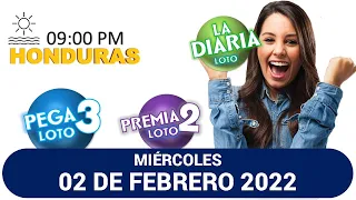 Sorteo 09 PM Loto Honduras, La Diaria, Pega 3, Premia 2, MIÉRCOLES 02 de febrero 2022 |✅🥇🔥💰