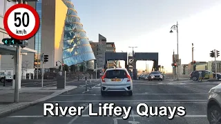 Dash Cam Ireland - The River Liffey Quays, Dublin 2021