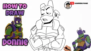 How To Draw Donnie | Rise of the Teenage Mutant Ninja Turtles #drawing #rottmnt