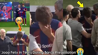 😱Joao Felix BROKE DOWN Into Tears During Barcelona Presentation After Fulfilling His Dream To Barca