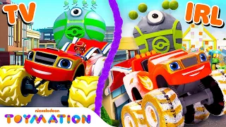 Blaze's SUPER Wheel Transformation IRL! 🛞 w/ AJ | Blaze and the Monster Machines Toys | Toymation