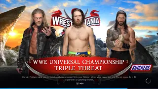 WWE 2k22 Gameplay Daniel Bryan vs Edge vs Roman Reigns Universal Championship WrestleMania 37