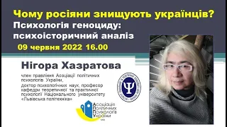 Чому росіяни знищують українців? Психологія геноциду: Психоісторичний аналіз | Нігора Хазратова