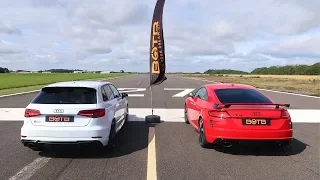 DRAG RACE! Audi RS3 Vs Audi TT RS!