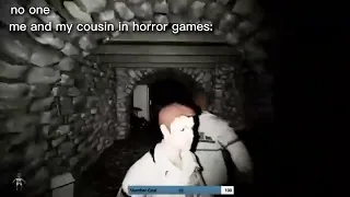 {Me and my cousin in horror games 😭😂} original video by [YourRAGE Gaming]