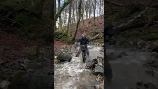 Montesa 4RT stuck in a stream