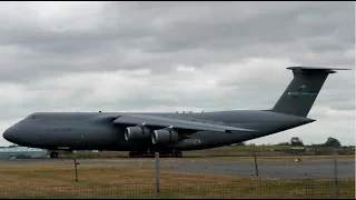 2 USAF Lockheed C-5M Super Galaxys at Stansted Airport