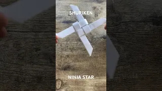 NINJA STAR SHURIKEN ORIGAMI TUTORIAL | PAPER WEAPON FOLDING PAPER CRAFT | EASY ORIGAMI TUTORIAL