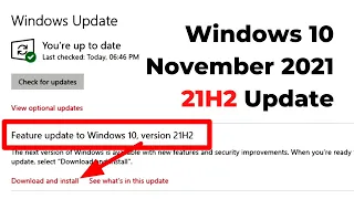 How To Get Windows 10 21H2 Update | How To Get The Windows 10 November 2021 Update