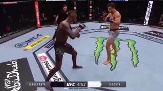 UFC 253 - Israel Adesanya Knocks Out Paulo Costa - Slow Motion Knock Out #mmaslowmo