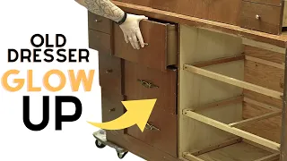 DRAMATIC wood & paint dresser makeover - FURNITURE FLIPPING