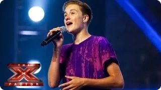 Giles Potter sings Reet Petite by Jackie Wilson -- Arena Auditions Week 4 -- The X Factor 2013