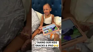 Taking our kids snacks & iPad to see their reaction🤣 #shorts