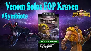 Venom Solos Eternity of Pain Week 2 Kraven | #Symbiote Objective  Marvel COntest of Champions