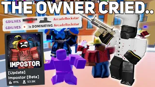 DOMINATING a TOXIC roblox Developer in ARSENAL