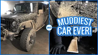 Deep Cleaning The Muddiest Jeep Wrangler EVER! | Satisfying Interior & Exterior Car Detailing!