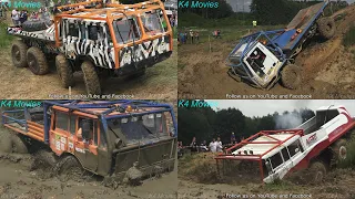 Truck off road from lite to heavy truck vehicles in action in truck trial @ Straz Pod Ralskem 2017