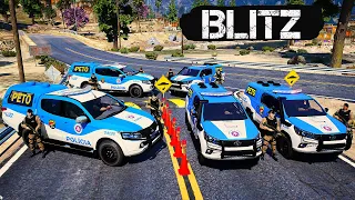 POLÍCIA FAZ BLITZ NA SAÍDA DA FAVELA | GTA V PETO PMBA  | GTA 5 POLICIAL