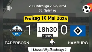 2. BUNDESLIGA : SC PADERBORN vs HAMBURGER SV live auf Sky Bundesliga 2 - 10.05.2024 um 18:30 Uhr