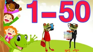 1 To 50 Numbers Counting | 1-50 Counting | Learn How To Count From 1 To 50 With Colorful Frog| 1 -50