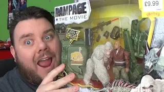 Rampage Movie Toys Canister Contact George Play Set + The Rock Action Figure Unboxing Review