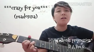 Crazy for you (madonna) acoustic cover..