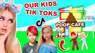 REACTING To Our KIDS *TIK TOKS* And Their *SECRET* GROSS Cafe! (Roblox)