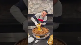 Chef Uses Ostrich Eggs For Giant Food Creation TikTok: cznburak