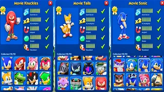 Sonic Dash - Movie Knuckles vs Movie Tails vs Movie Sonic from Sonic the Hedgehog Movie 2 - Gameplay