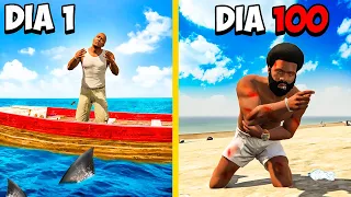 SOBREVIVÍ 100 DIAS en MEDIO DEL OCEANO en GTA 5