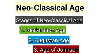Neo Classical Age in English Literature | 18 Century Literature | Augustan Age |Age of Pope & Dryden