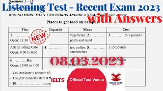 IELTS Listening Actual Test 2023 with Answers | 08.03.2023