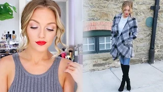 Valentine's Day Makeup Hair + Outfit ❤