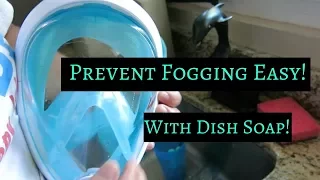 Hack to Prevent Fogging in Full Face Snorkel Masks - Dish Soap Hack!