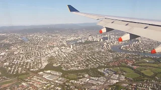 Singapore Airlines Landing at Brisbane Airport Australia
