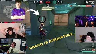 Tarik and other streamers react to PRX Jinggg's HEROIC 4k in OT vs EG | VCT Masters Tokyo