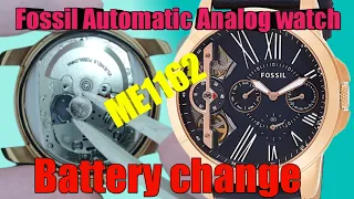 How to change the Battery Fossil Automatic Analog watch ME1162 #watchservicebd #fossil