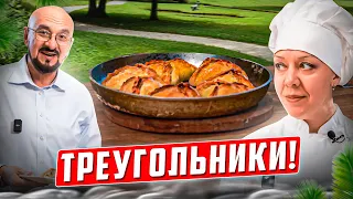 The most popular Tatar dish Echpochmak from the chef from the Tatar Estate restaurant