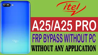 Itel a25 pro frp bypass android 9 without pc / itel l5002p frp bypass