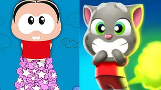Talking Tom Farts vs Mônica up Toy Gameplay Android iOS